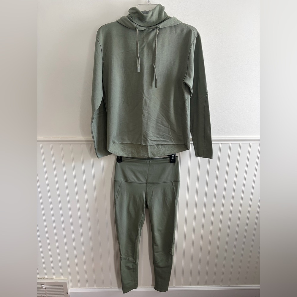 Green Hoodie and Leggings Set